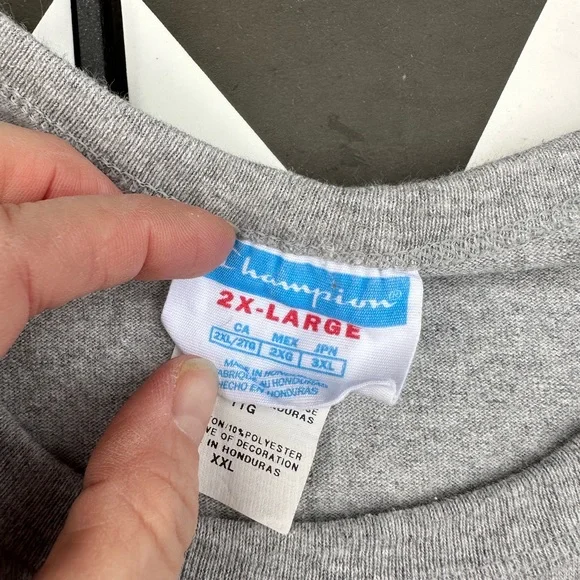 Men’s Champion Long Sleeve Light Sweatshirt, Big & Tall - Picture 7 of 8